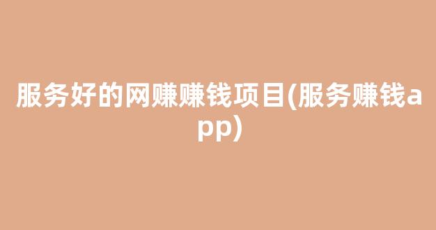 服务好的网赚赚钱项目(服务赚钱app) - 严选资源大全 - 严选资源大全