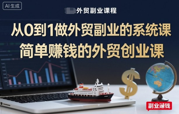 从0到1做外贸副业的系统课，简单賺钱的外贸创业课 - 严选资源大全 - 严选资源大全
