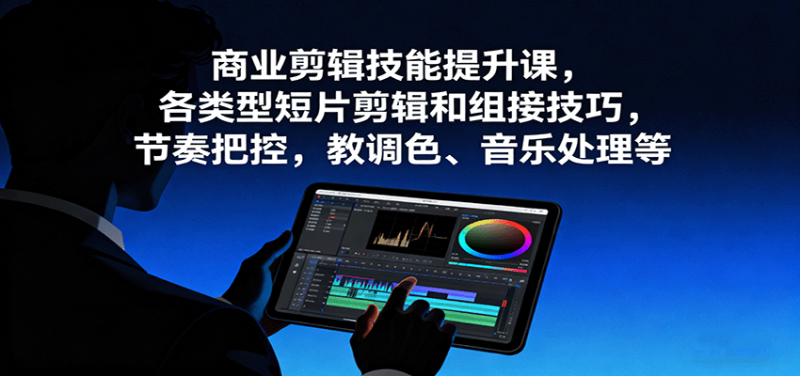 商业剪辑技能提升课，各类型短片剪辑和组接技巧，节奏把控，教调色、音乐处理等 - 严选资源大全 - 严选资源大全