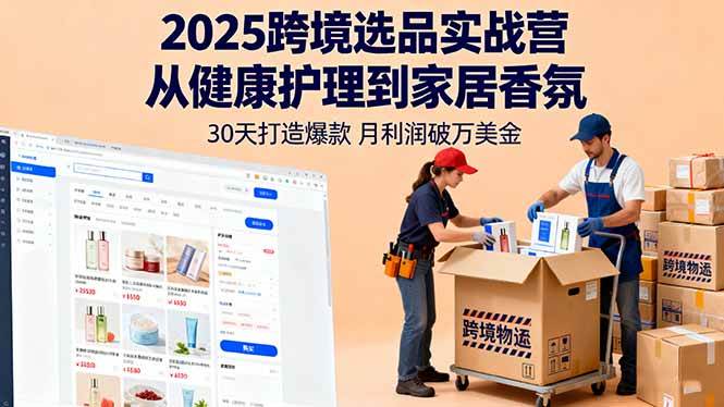 （16186期）2025跨境选品实战营：从健康护理到家居香氛，30天打造爆款,月利润破万美金 - 严选资源大全 - 严选资源大全