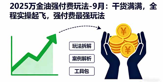 2025万金油强付费玩法-9月:干货满满,全程实操起飞,强付费最强玩法 - 严选资源大全