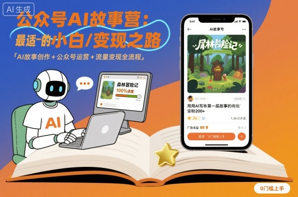 公众号ai故事营，最适合小白的自媒体变现之路 - 严选资源大全 - 严选资源大全