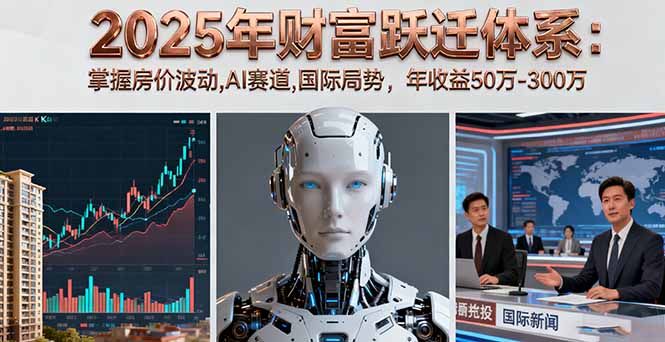 2025年财富跃迁体系：掌握房价波动,AI赛道,国际局势，年收益50万-300万 - 严选资源大全 - 严选资源大全