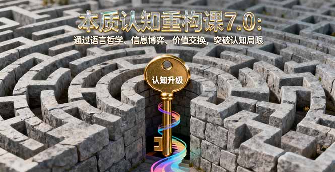 本质认知重构课7.0:通过语言哲学、信息博弈、价值交换,突破认知局限 - 严选资源大全