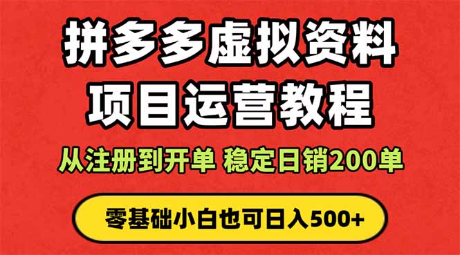 拼多多开店运营课程： 蓝海变现玩法，轻松实现睡后收入 零基础小白也可… - 严选资源大全 - 严选资源大全