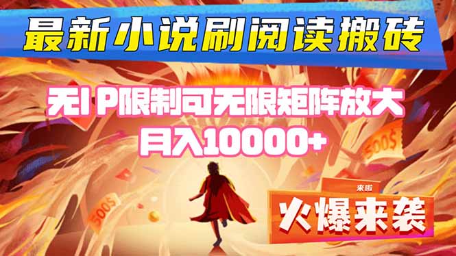 小说阅读搬砖单机每天收益200-400+ 无IP限制可无限矩阵放大 — - 严选资源大全 - 严选资源大全