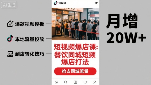 短视频爆店课，餐饮同城短视频爆店打法 - 严选资源大全 - 严选资源大全