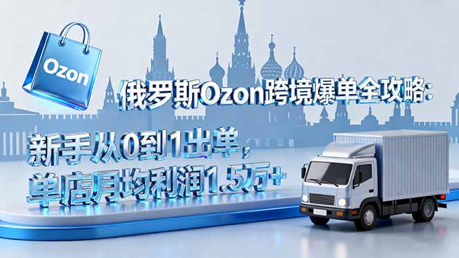 俄罗斯Ozon跨境爆单全攻略：新手从0到1出单，单店月均利润1.5万+ - 严选资源大全 - 严选资源大全