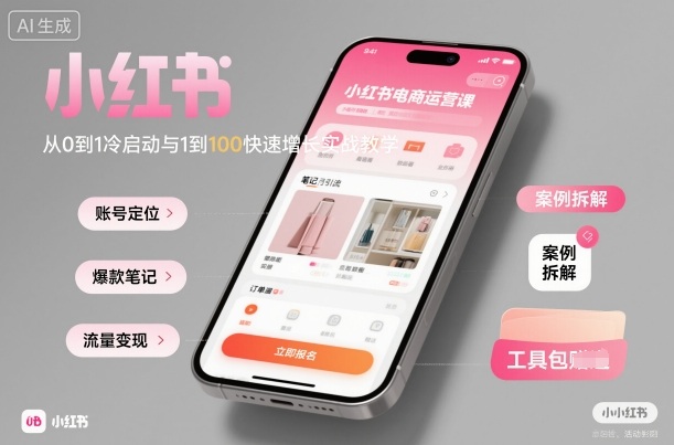 小红书电商运营课:从0到1冷启动与1到100快速增长实战教学 - 严选资源大全