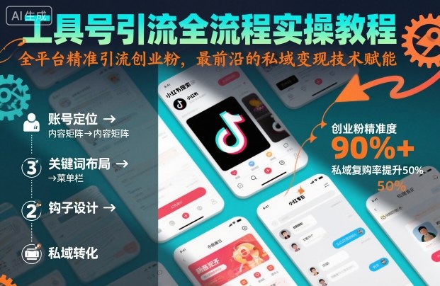 工具号引流全流程保姆级实操教程，全平台精准引流创业粉，最前沿的私域变现技术赋能 - 严选资源大全 - 严选资源大全