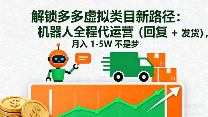 解锁多多虚拟类目新路径：机器人全程代运营(回复 + 发货 - 严选资源大全 - 严选资源大全