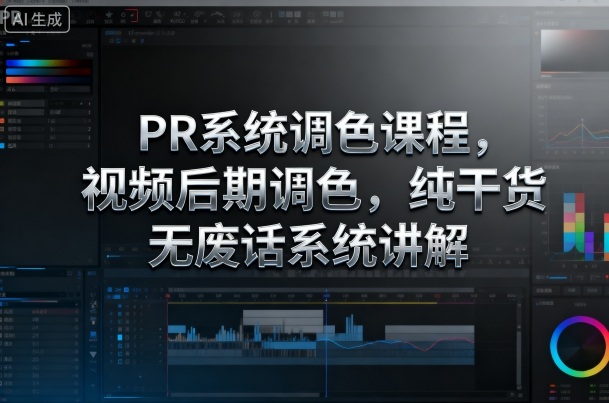 PR系统调色课程,视频后期调色,纯干货无废话系统讲解 - 严选资源大全