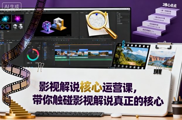 影视解说核心运营课，带你触碰影视解说真正的核心 - 严选资源大全 - 严选资源大全