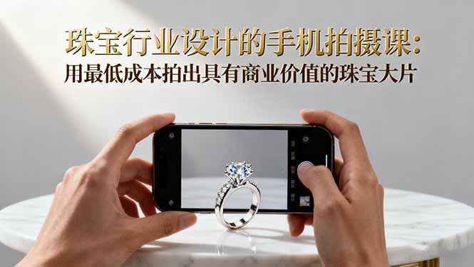 珠宝行业设计的手机拍摄课:用最低成本拍出具有商业价值的珠宝大片! - 严选资源大全