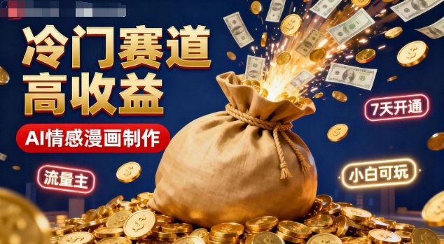 公众号冷门赛道,用AI做情感漫画,7天开通流量主,操作简单,小白可玩 - 严选资源大全