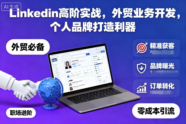 Linkedin高阶实战,外贸业务开发,个人品牌打造利器 - 严选资源大全