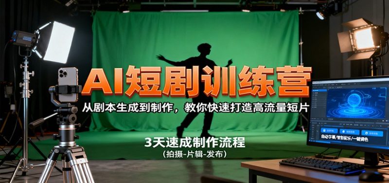 AI短剧训练营,从剧本生成到制作,教你快速打造高流量短片 - 严选资源大全 - 严选资源大全