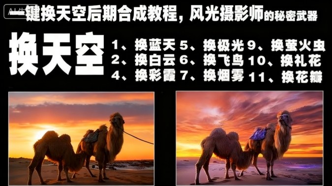 一键换天空后期合成教程，风光摄影师的秘密武器 - 严选资源大全