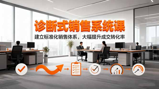 诊断式销售系统课,建立标准化销售体系,大幅提升成交转化率 - 严选资源大全