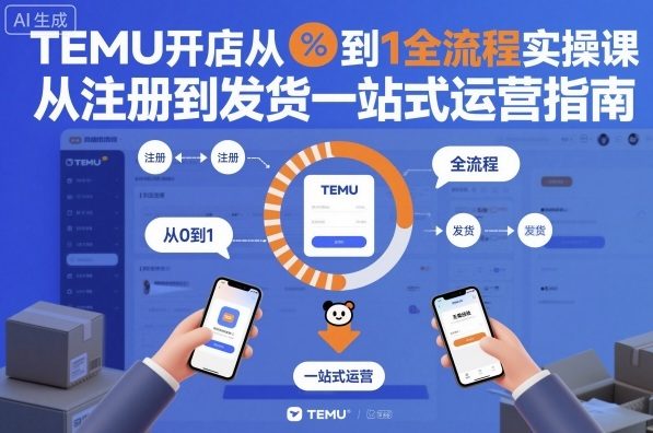 TEMU开店从0到1全流程实操课,从注册到发货一站式运营指南 - 严选资源大全