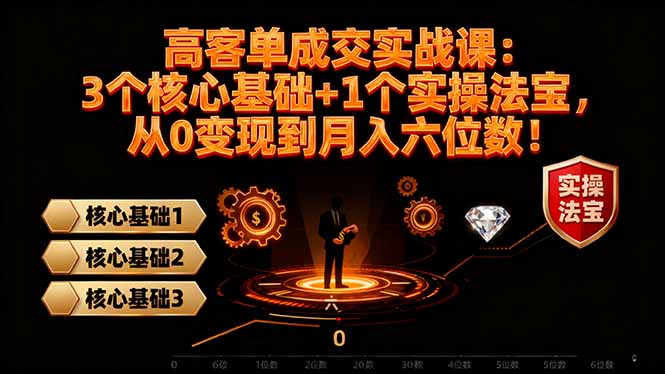 高 客单成交实战课：3个核心基础+1个实操法宝，从0变现到月入六位数！ - 严选资源大全 - 严选资源大全