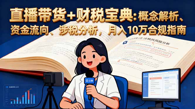 直播带货+财税宝典：概念解析、资金流向、涉税分析，月入10万合规指南 - 严选资源大全