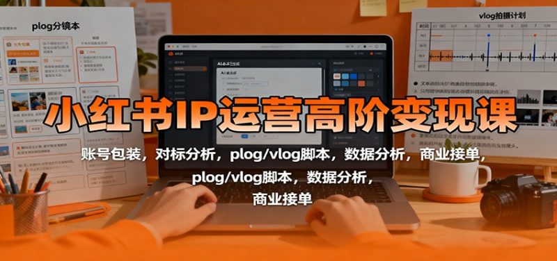 小红书IP运营高阶变现课：账号包装，对标分析，plog/vlog脚本，数据分析，商业接单 - 严选资源大全 - 严选资源大全