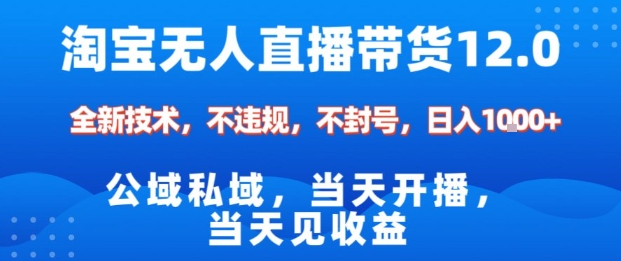 淘宝无人直播12.0，公域私域技术，不封号，不违规布局双十一流量风口，日入1k(独家技术)【揭秘】 - 严选资源大全 - 严选资源大全