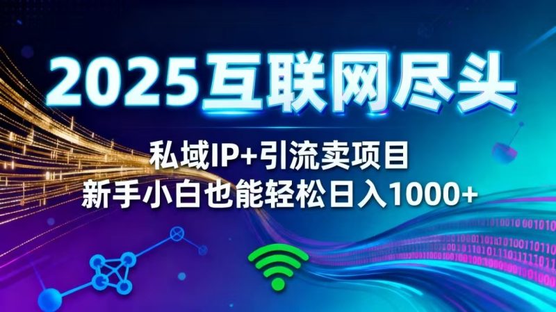 2025网创尽头王炸项目!私域 IP + 精准引流,新手小白在家躺赚日入 1000+ - 严选资源大全 - 严选资源大全