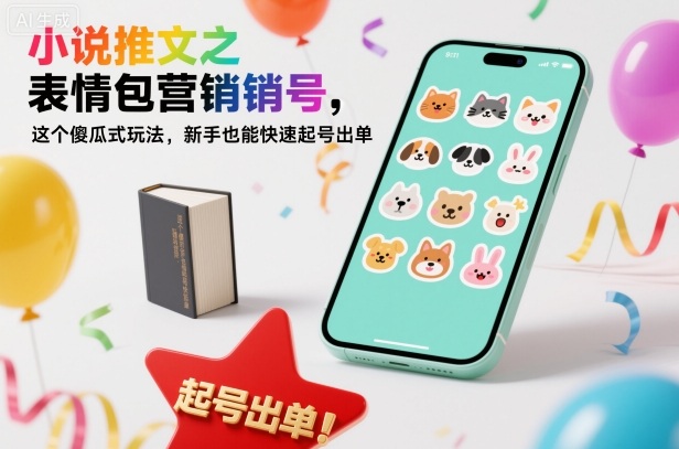 小说推文之表情包营销号,这个傻瓜式玩法,新手也能快速起号出单 - 严选资源大全