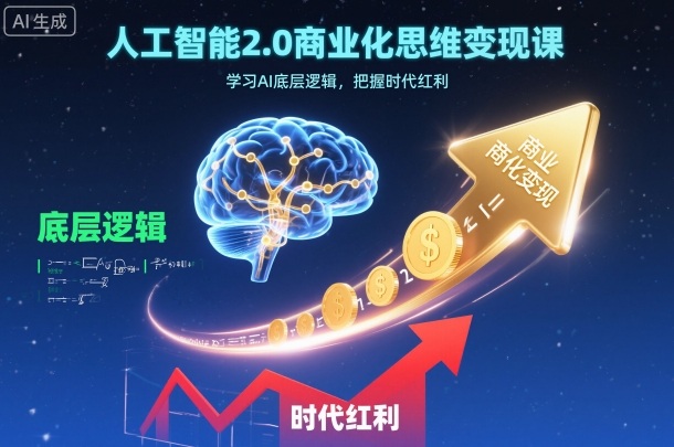 人工智能2.0商业化思维变现课，学习AI底层逻辑，把握时代红利 - 严选资源大全 - 严选资源大全