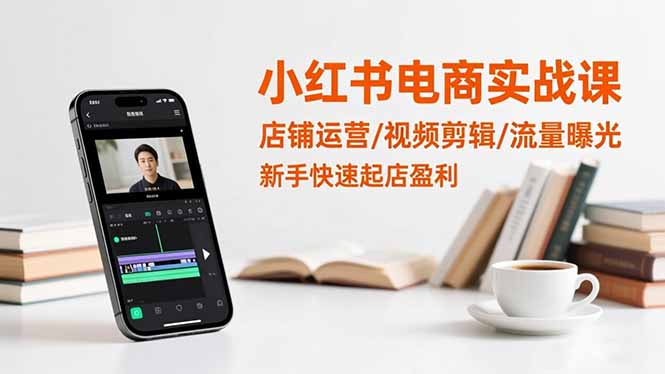 小红书电商实战课：店铺运营/视频剪辑/流量曝光，新手快速起店盈利 - 严选资源大全 - 严选资源大全