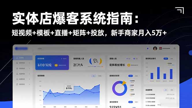 实体店爆客系统指南:短视频+模板+直播+矩阵+投放,新手商家月入5万+ - 严选资源大全