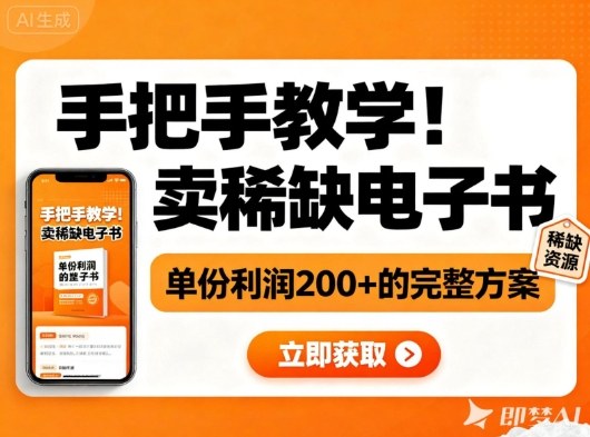 手把手教学！在小红书卖稀缺电子书，单份利润2张+的完整方案 - 严选资源大全