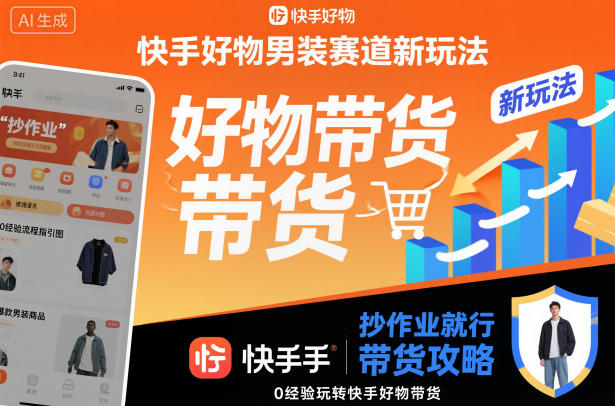 快手好物男装赛道新玩法，抄作业就行，0经验玩转快手好物带货 - 严选资源大全