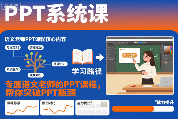 PPT系统课，专属语文老师的PPT课程，帮你突破PPT瓶颈 - 严选资源大全
