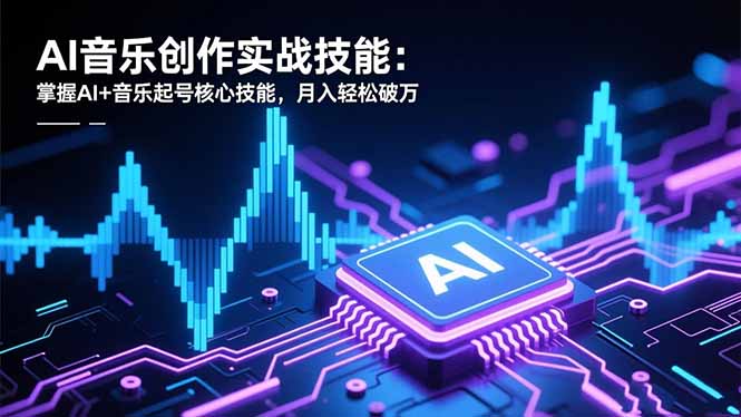 AI音乐创作实战技能：掌握AI+音乐起号核心技能，月入轻松破万 - 严选资源大全