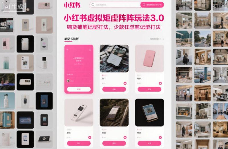 小红书虚拟矩阵玩法3.0,铺货铺笔记型打法,少款狂怼笔记型打法 - 严选资源大全 - 严选资源大全