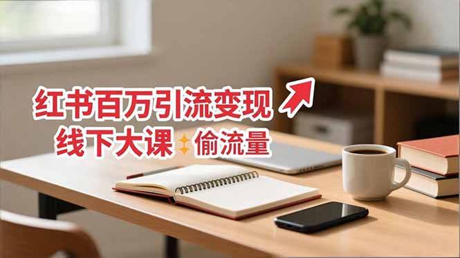 小红书百万引流变现-11月线下大课：分享从0到百万引流路径，手把手教偷流量、拿结果 - 严选资源大全