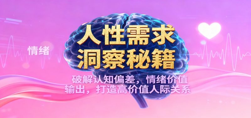 人性需求洞察秘籍，破解认知偏差，情绪价值输出，打造高价值人际关系 - 严选资源大全 - 严选资源大全