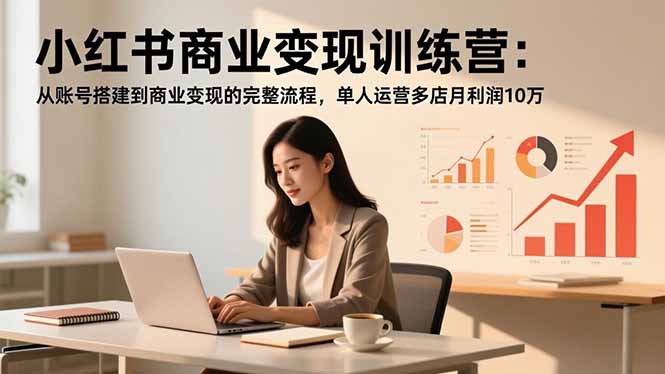 小红书商业变现训练营：从账号搭建到商业变现的完整流程，单人运营多店月利润10万 - 严选资源大全