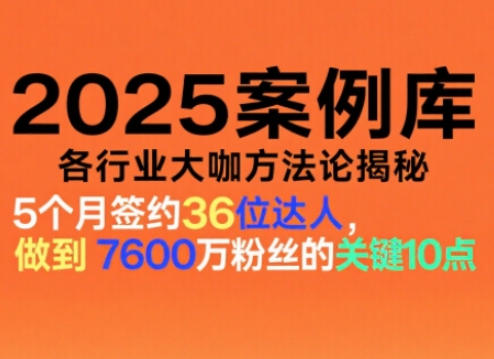 2025案例库，收录各行业大咖的方法论，各行业大咖方法论揭秘 - 严选资源大全