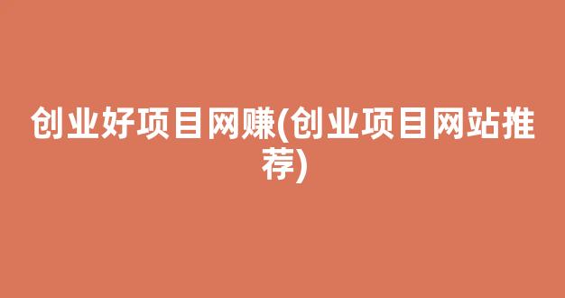 创业好项目网赚(创业项目网站推荐) - 严选资源大全 - 严选资源大全