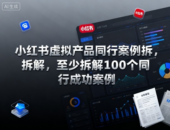 小红书虚拟产品同行案例拆解，至少拆解100个同行成功案例(完结) - 严选资源大全