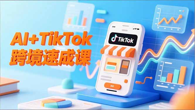 AI+TikTok跨境速成课，智能翻译、店铺定位、流程拆解，7天高效上线运营 - 严选资源大全