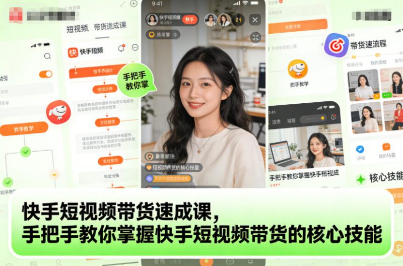 快手短视频带货速成课,手把手教你掌握快手短视频带货的核心技能 - 严选资源大全 - 严选资源大全