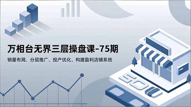 万相台无界三层操盘课-75期,销量布局、分层推广、投产优化,构建盈利店铺系统 - 严选资源大全