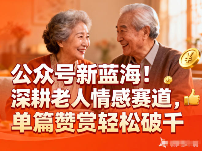 公众号新蓝海！深耕老人情感赛道，单篇赞赏轻松破1k - 严选资源大全