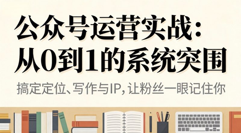 公众号运营实战：从0到1的系统突围 - 严选资源大全 - 严选资源大全