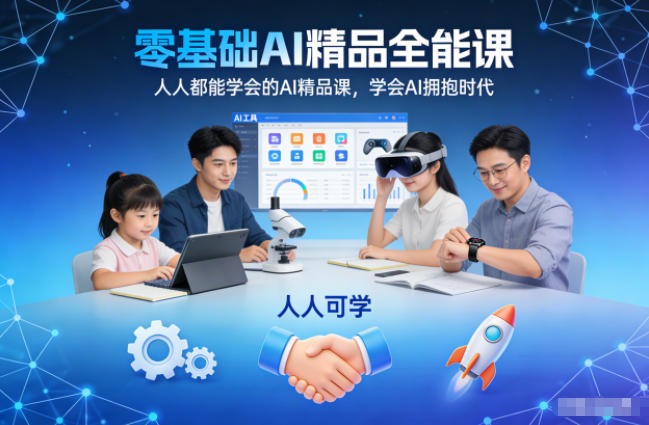 零基础AI精品全能课，人人都能学会的AI精品课，学会AI拥抱时代 - 严选资源大全